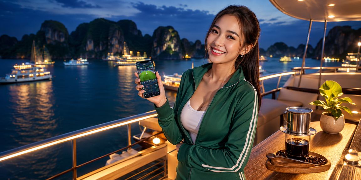 Cảnh casino hiện đại với ánh sáng neon tại Việt Nam